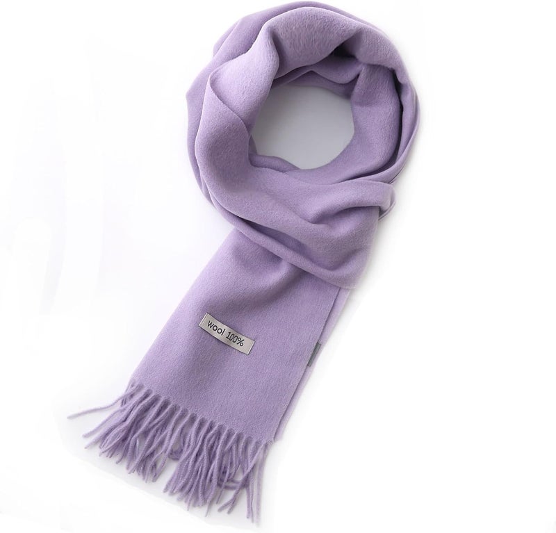 linişte 100% Wool Scarf - Men and Women Winter Warm Soft Luxurious Solid Colors Gift Box - Image 1